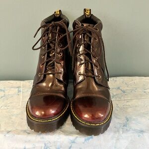 Dr. Marten’s Averil Cherry Red Heeled Boots
